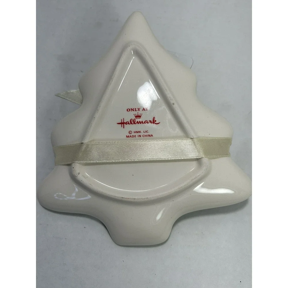 Hallmark‎ Christmas Tree snack plate with knife 7